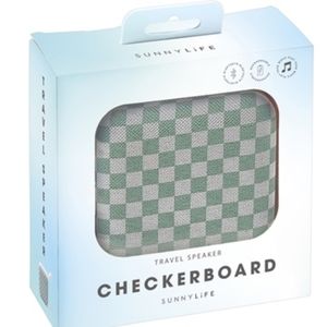 Travel Speaker- checkerboard print